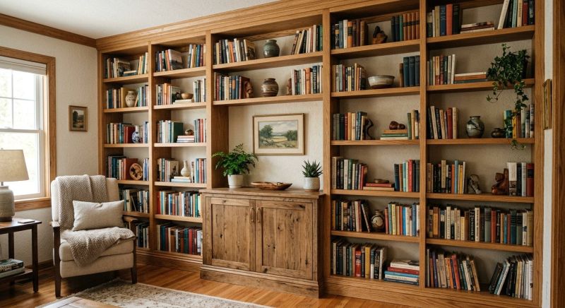 Built In Bookshelves Installation in Durham, NC